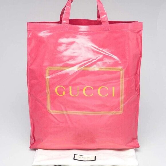 Gucci Pink/Orange Coated Canvas Montecarlo Tote Bag - Picture 11 of 11